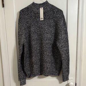 Kin Black and White Roll Neck Knit Sweater